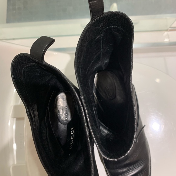 GUCCI Black Leather Horsebit Ankle Boots size 40 - Picture 14 of 14